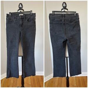 Madewell Cali Demi boot jeans raw fray hem edmunds wash denim size 29 festival